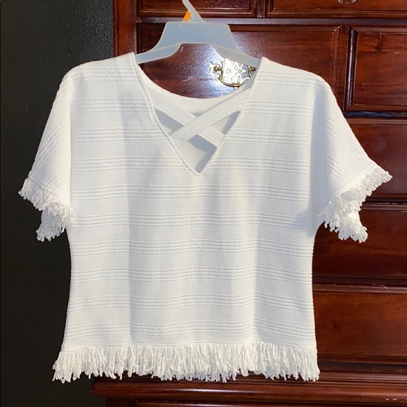 COPY - VICI CHERYL COTTON BLEND FRINGE TOP - Picture 5 of 6